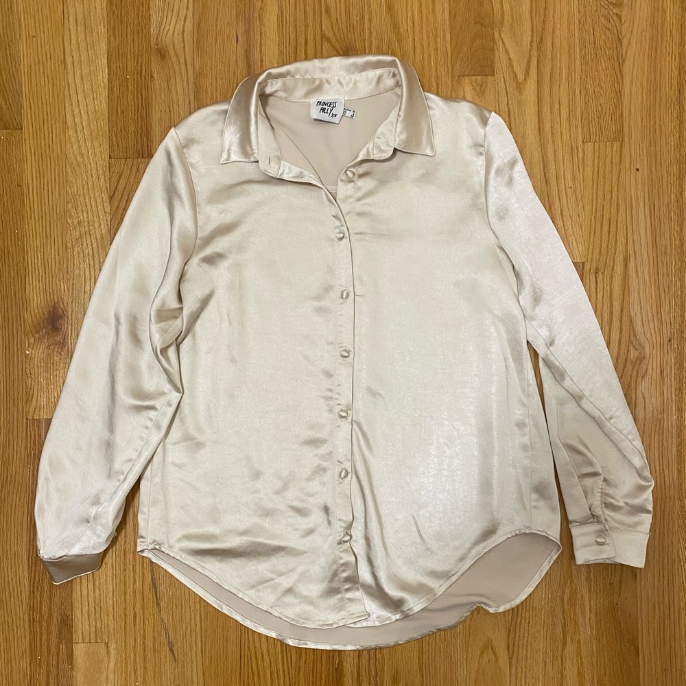 Princess Polly Vintage Vibes Button-Down Shirt | size 6